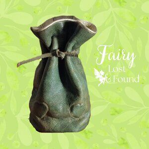 Vintage Green & Gold Leather Bag